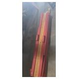 Pair of metal frame folding saw horses