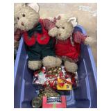 Christmas ornaments stored with Christmas items,