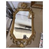 30x15 gold Ornate mirror (condition is