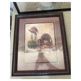 Home interiors 20x16 framed wood picture