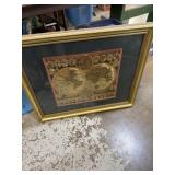 31x25 framed gold foil reproduction of