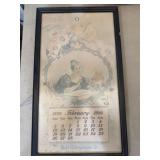 framed 1899 Coca-Cola 'Valentine' advertising