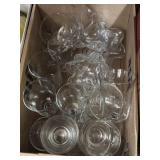 Clear glass stemware and glassware