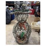 lighted rattan/grapevine snowman Christmas