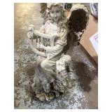 19 inch decorative resin statue of an angel