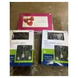 Crystal heart string lights and two sets of LED