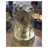 Glass dome vintage quartz anniversary clock