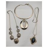 Gold tone  statement necklaces and choker