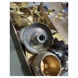 Variety of brass candleholders
