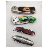 2  NASCAR folding knives 2  multi-purpose knives