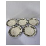 Holly holidays Christmas set 5 small plates