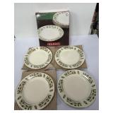 Home for the holidays holly holiday salad plate