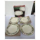 Home for the holidays holly holiday salad plate