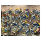 12 1983 Hardee's Smurf collectible drinking