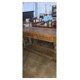 Sofa table with 2 drawers rustic style 50x19x30
