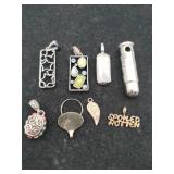 Gold and silver tone necklace pendant