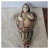 Wood angel wall hanging 15in