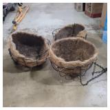 3 wire planters baskets