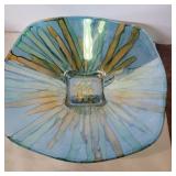 Big sparkly glass bowl 16in diameter