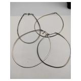 Silver and gold choker necklaces