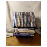 A BOX FULL OF 20 GOOD DVDS ALL IN GOOD SHAPE