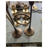 6 brass candleholders