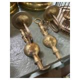 2 brass wall candle sconces 11 1/2 inches