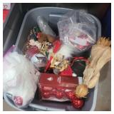 Tote with lid Christmas decorations