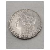 1879 Morgan silver dollar