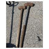 two sledgehammers