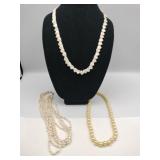 Heart-shaped mother of Pearl  and multi-strand