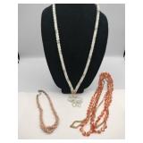 Beaded multi-strand necklaces