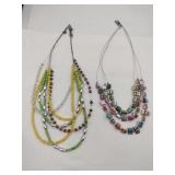 String beaded necklaces