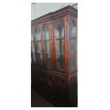 2pc lighted china hutch (unbranded ) tempered