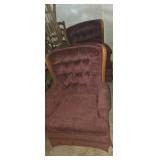 2 , Best chairs inc. Maroon upholstered swivel