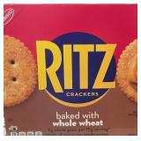 3 full size boxes of whole wheat ritz crackers