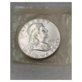 1961 Franklin silver half dollar