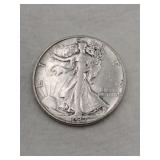 1937 walking Liberty silver half dollar