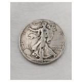 1945 walking Liberty silver half dollar