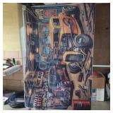 Hot rod fabric wall hanging 56 x 38