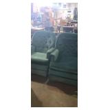 Best chairs inc. Green upholstered mathcing