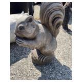 Concrete squirrel, figuring 15 inches tall