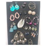 15 pairs of pierced earrings