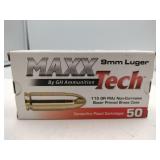 MAXX Tech 9mm Luger 115 gr  fmj 50 rounds