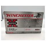 Winchester super X 243 win 80 GR  JSP 20 rounds