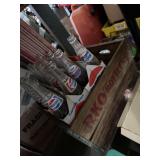 Pepsi cola collection of empty bottles and RKO