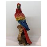 Scarlet Macaw Parrot resin Statue 16 inch tall