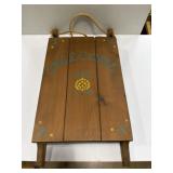 Country-style decorative wooden sled wall