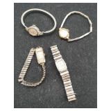 4 woman's watches  Croton, Waltham,Gervais
