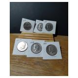 6 COLLCTABLE KENNEDY HALF DOLLARSWITH KEY DATES